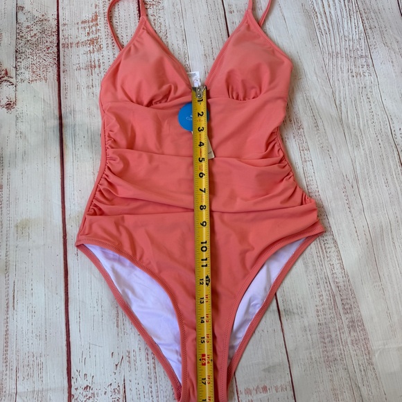 CUPSHE One-Piece Swimsuit | Size Small | Salmon‎ | NWT | Flattering & Fun - Picture 7 of 9